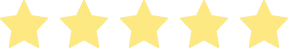 Five gold star rating graphic